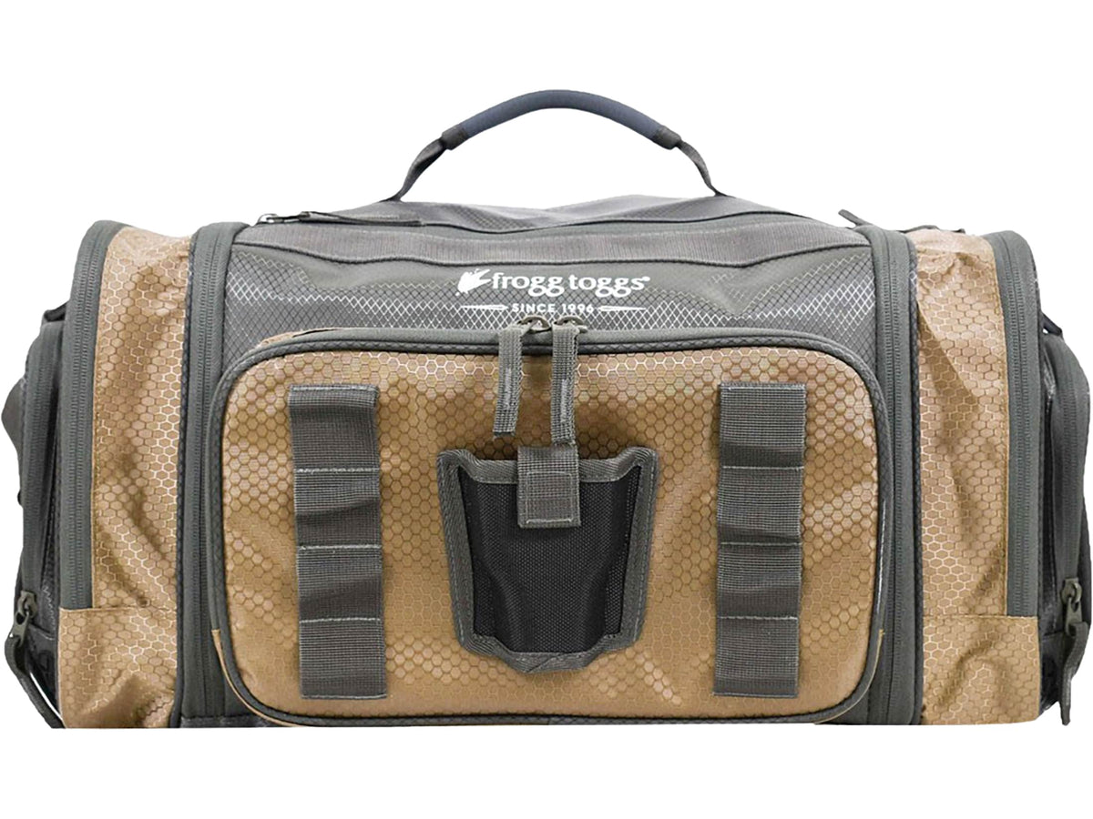 Frogg Toggs 3600 Tackle Bag with 3 Trays & Dual Access Storage for Fishing Gear Organization, Solid Elements Brown