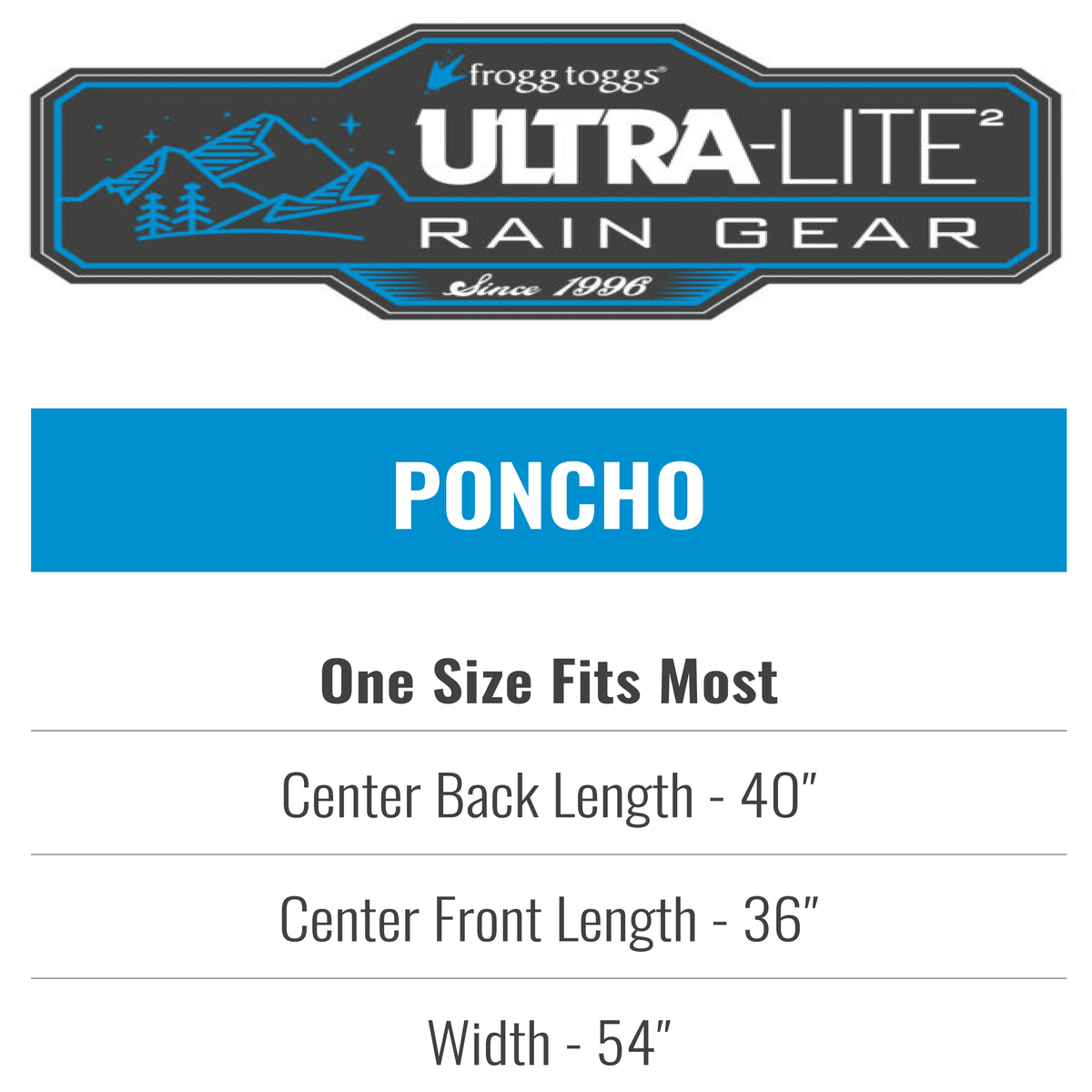 Frogg Toggs Ultra-Lite2 Rain Poncho for Adults, Packable Emergency Poncho, OD Green, One-Size