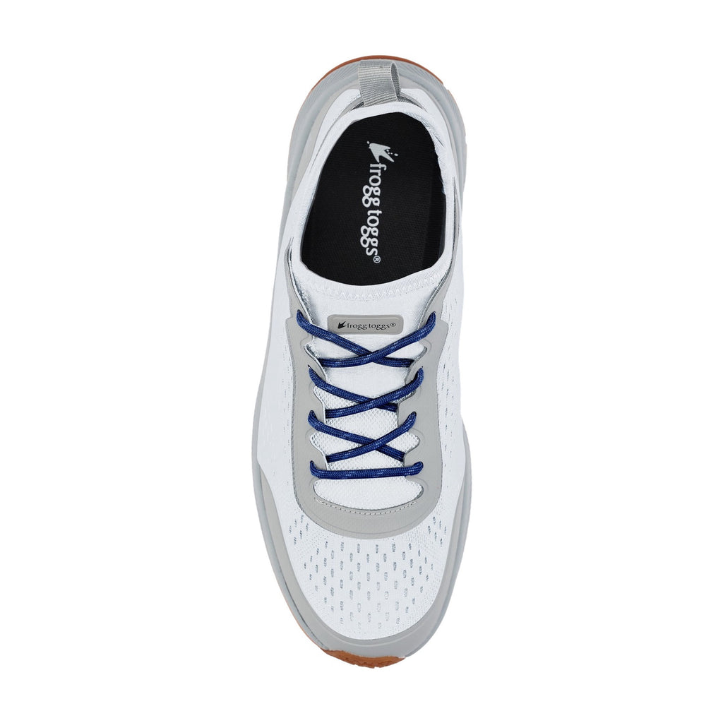 Frogg Toggs HydroGrip Mens Slip On Shoes, Quick-Dry Mesh Sneakers with FrogFoam Cushioning, White, Size 7