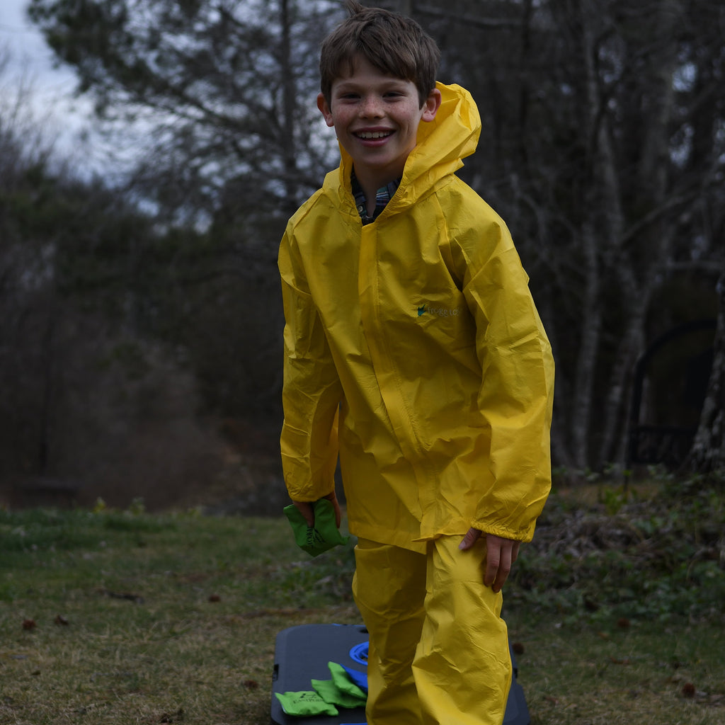 Frogg Toggs Ultra-Lite2 Rain Suit for Young Boys and Girls, Lightweight Waterproof Pants and Jacket, Carbon Black, Small/Medium