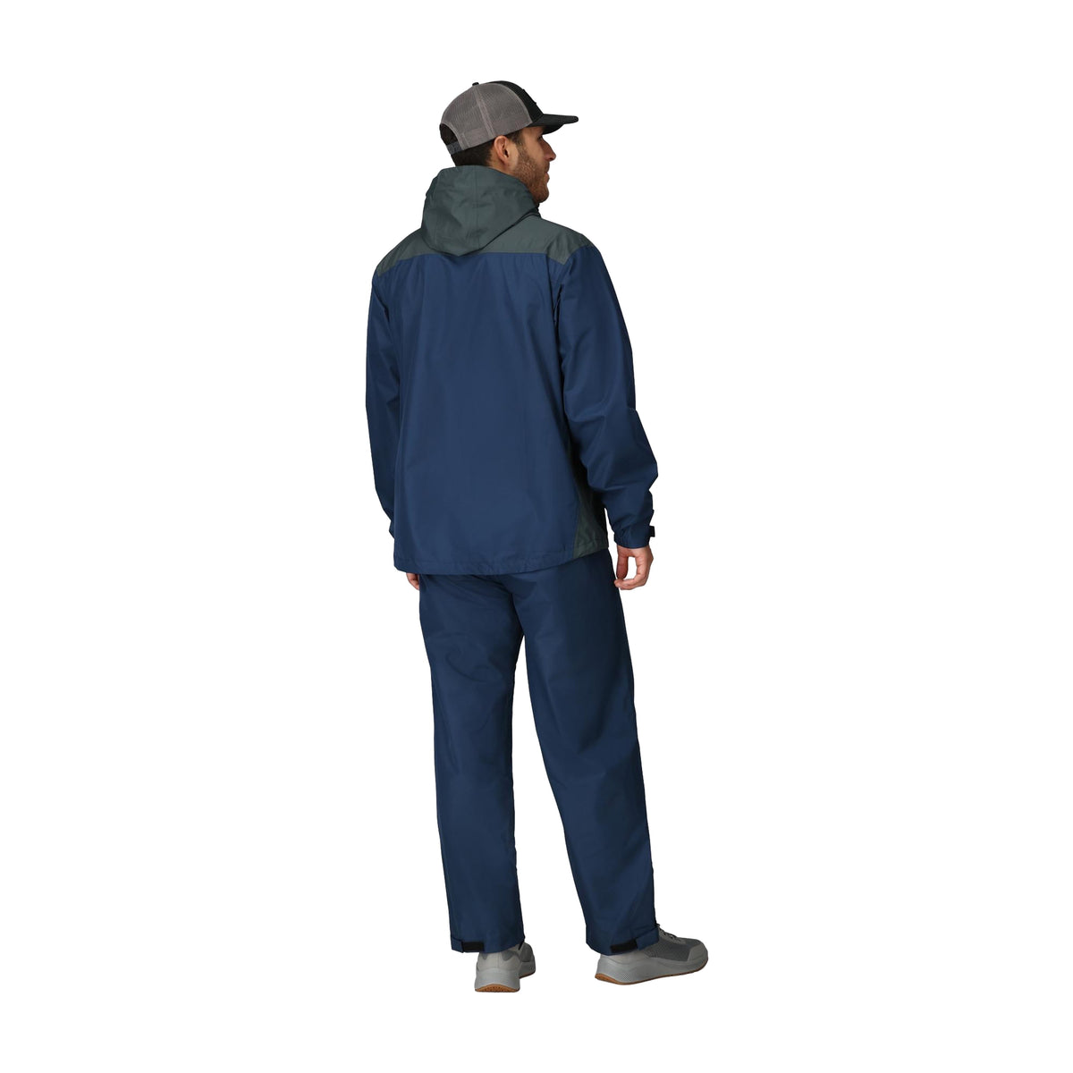 Frogg Toggs Vapor Rain Suit for Men with Rain Jacket and Pants, Blue and Gray, Size MD/LG