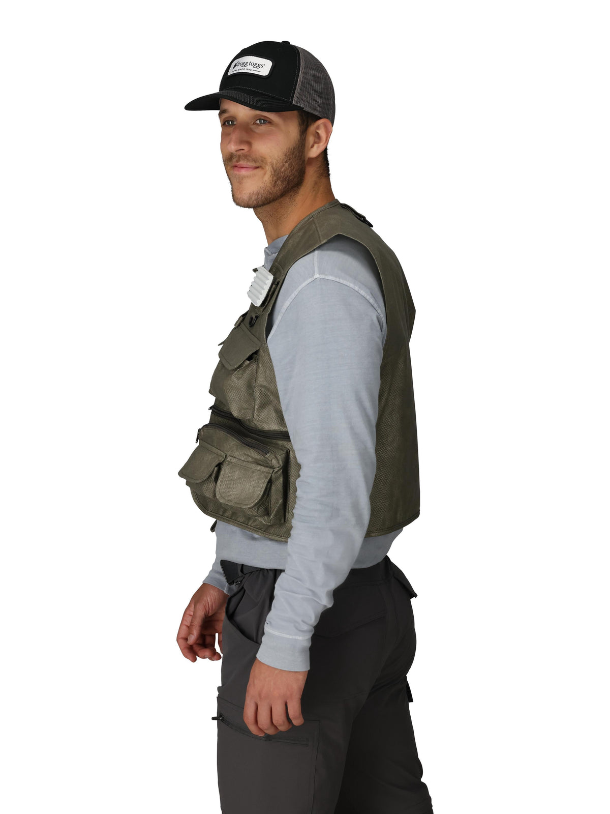 Frogg Toggs Cascade Classic50 Fly Fishing Gear Vest, Breathable Vest for Men, Stone, Size L