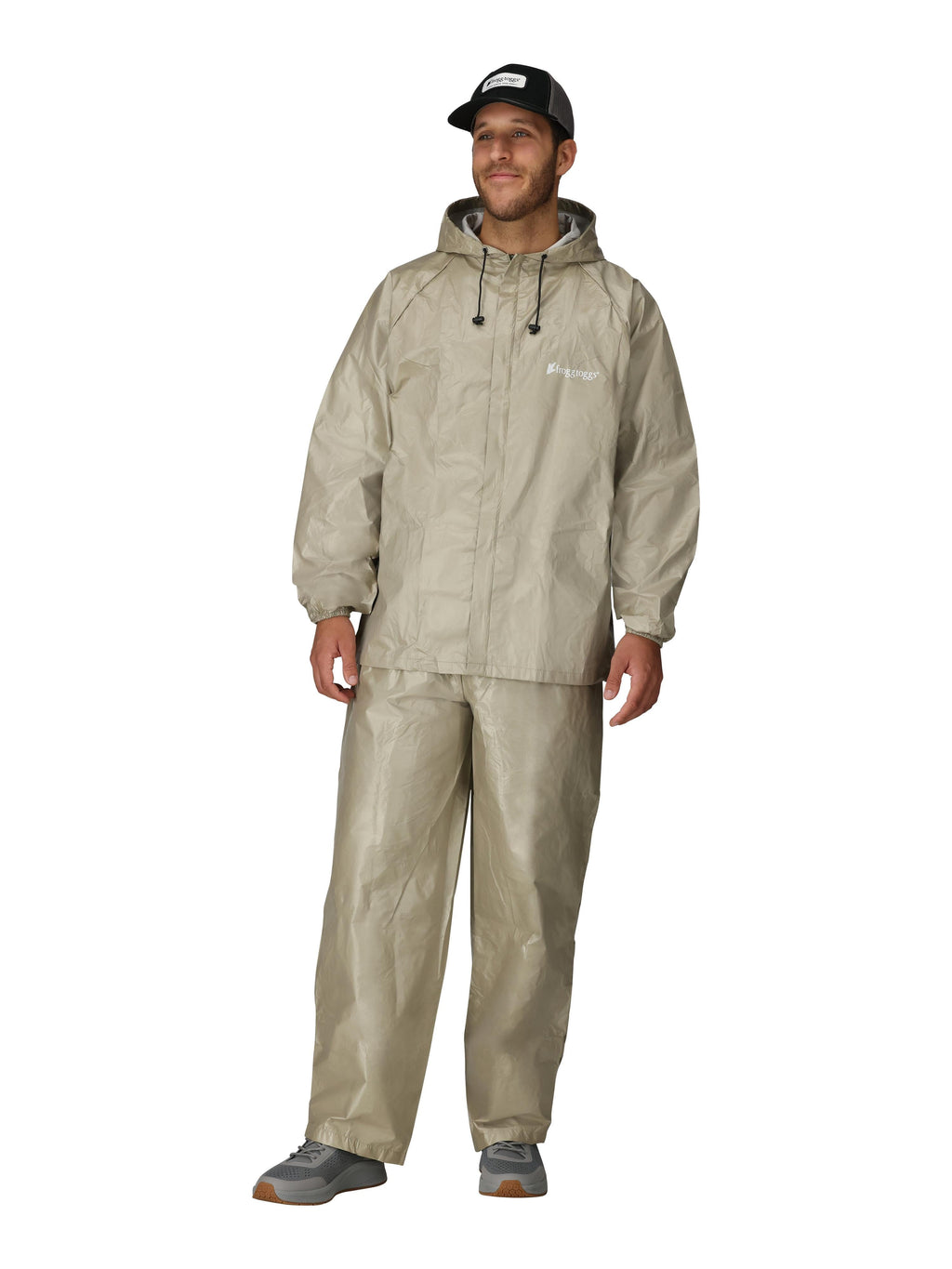Frogg Toggs Ultra-Lite2 Rain Suit for Men, Lightweight Waterproof Pants and Jacket, Khaki, XL/2X