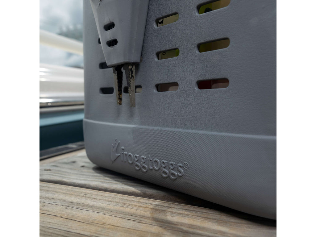 Frogg Toggs Fishing Tackle Vault Tote 3700 Kit with with 4 Utility Trays and MOLLE Slots, Gray