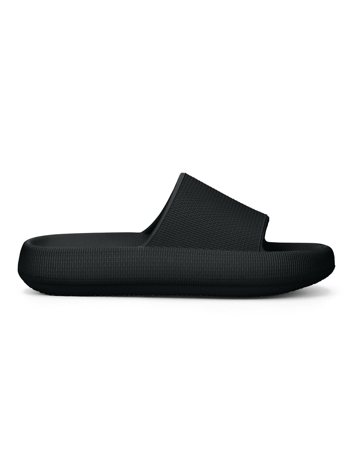 Frogg Toggs Squisheez Slip On Slide Sandals for Women, Soft and Squishy Slides, Black, Size 6