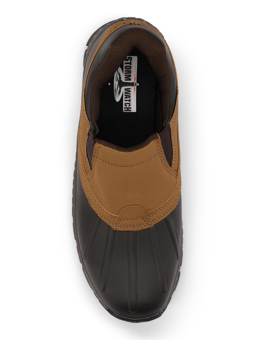 Frogg Toggs Storm Watch Vista Men’s Slip-On Shoes, Rugged Lug Outsole Boat Shoes with Synthetic Leather Upper, Brown, Size 8