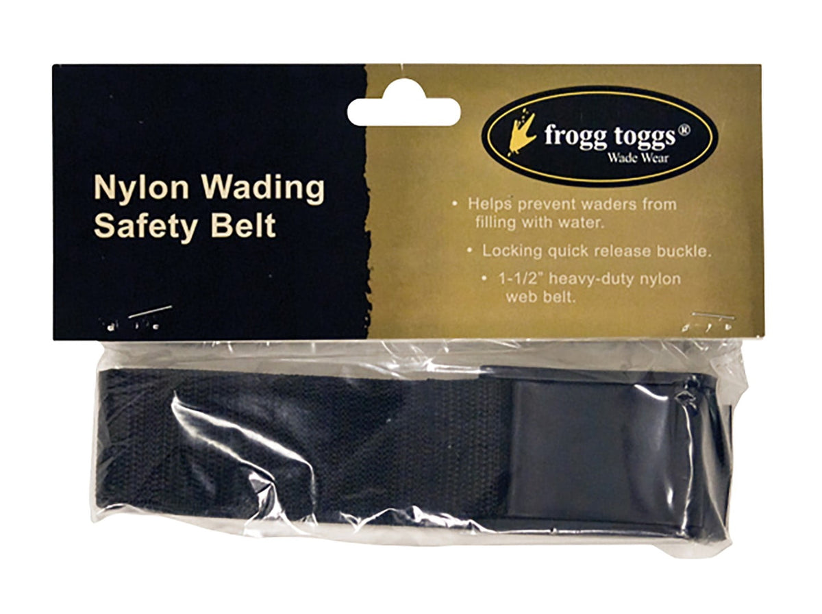 Frogg Toggs Adjustable Wading Belt, Polypropylene Men’s Belt with Quick-Release & No-Slip Buckle, Black