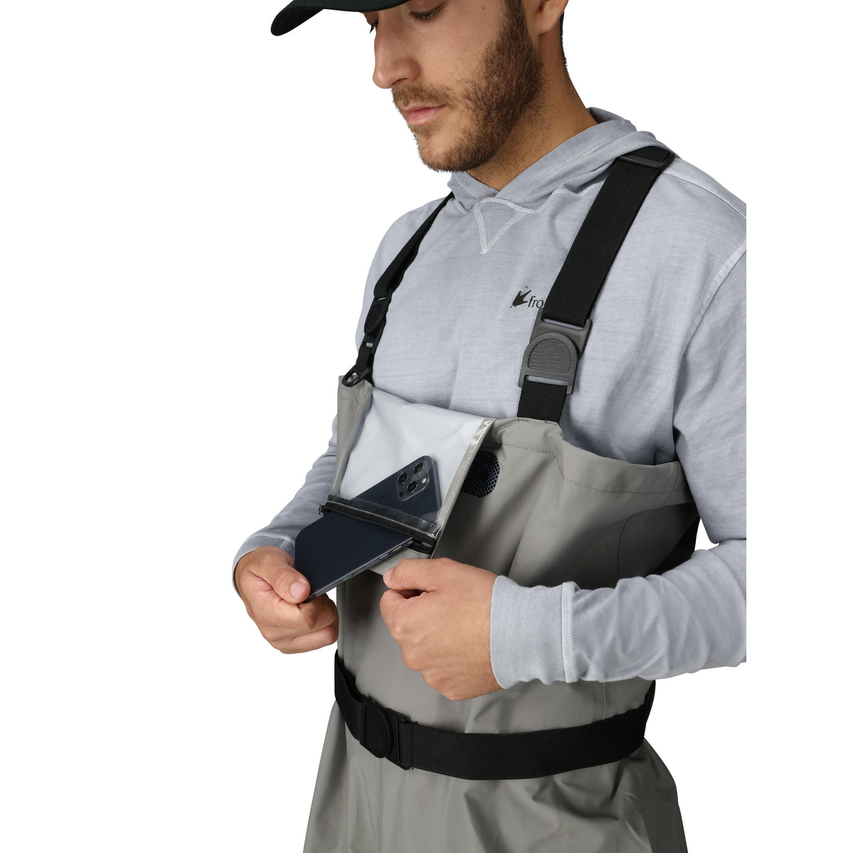 Frogg Toggs Canyon II Stockingfoot Chest Waders, Breathable Waders for Men, Slate, Large