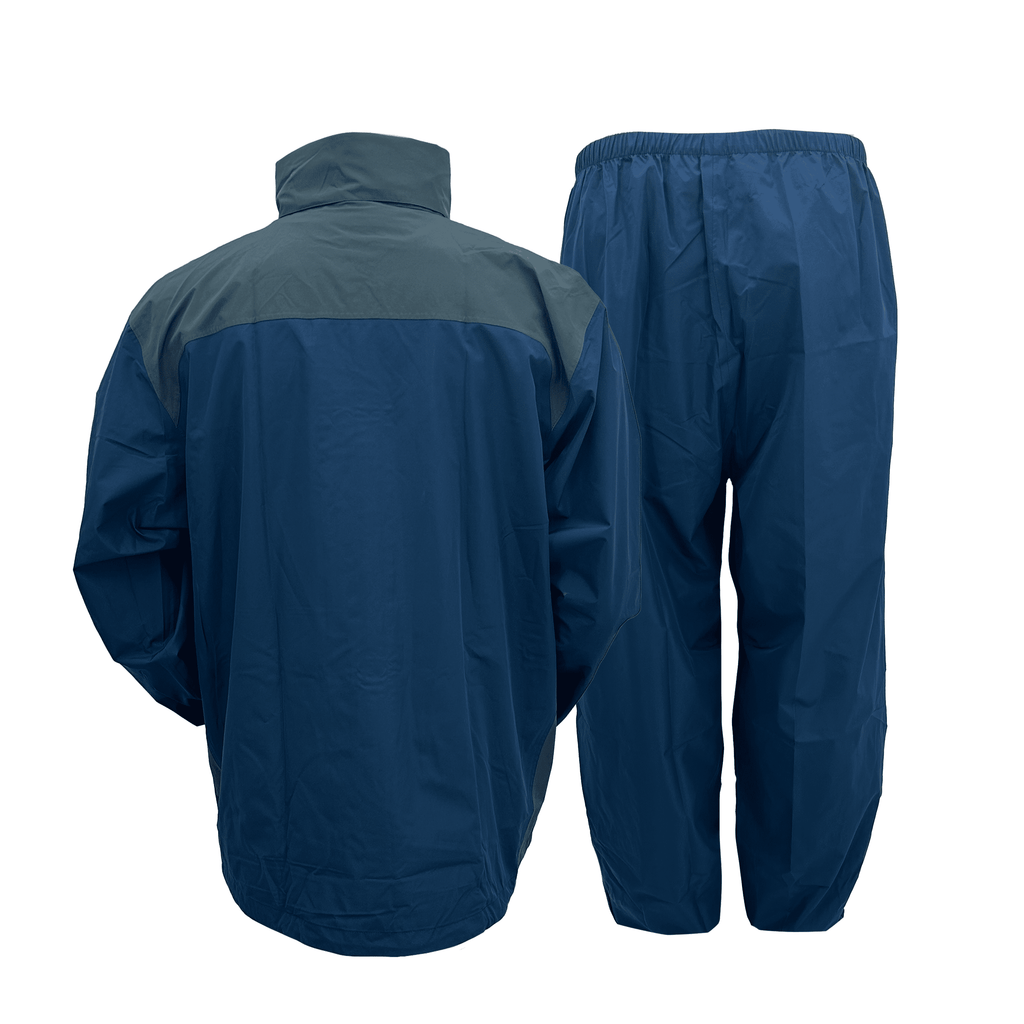 Frogg Toggs Vapor Rain Suit for Men with Rain Jacket and Pants, Blue and Gray, Size MD/LG