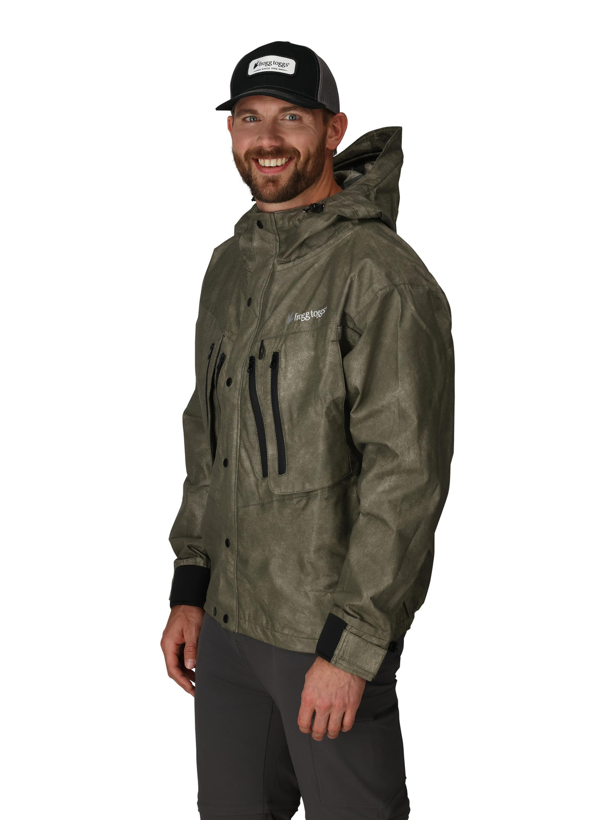 Frogg Toggs Tekk Toad Breathable Wading Jacket for Men, Adjustable Fishing Gear, Stone, Medium