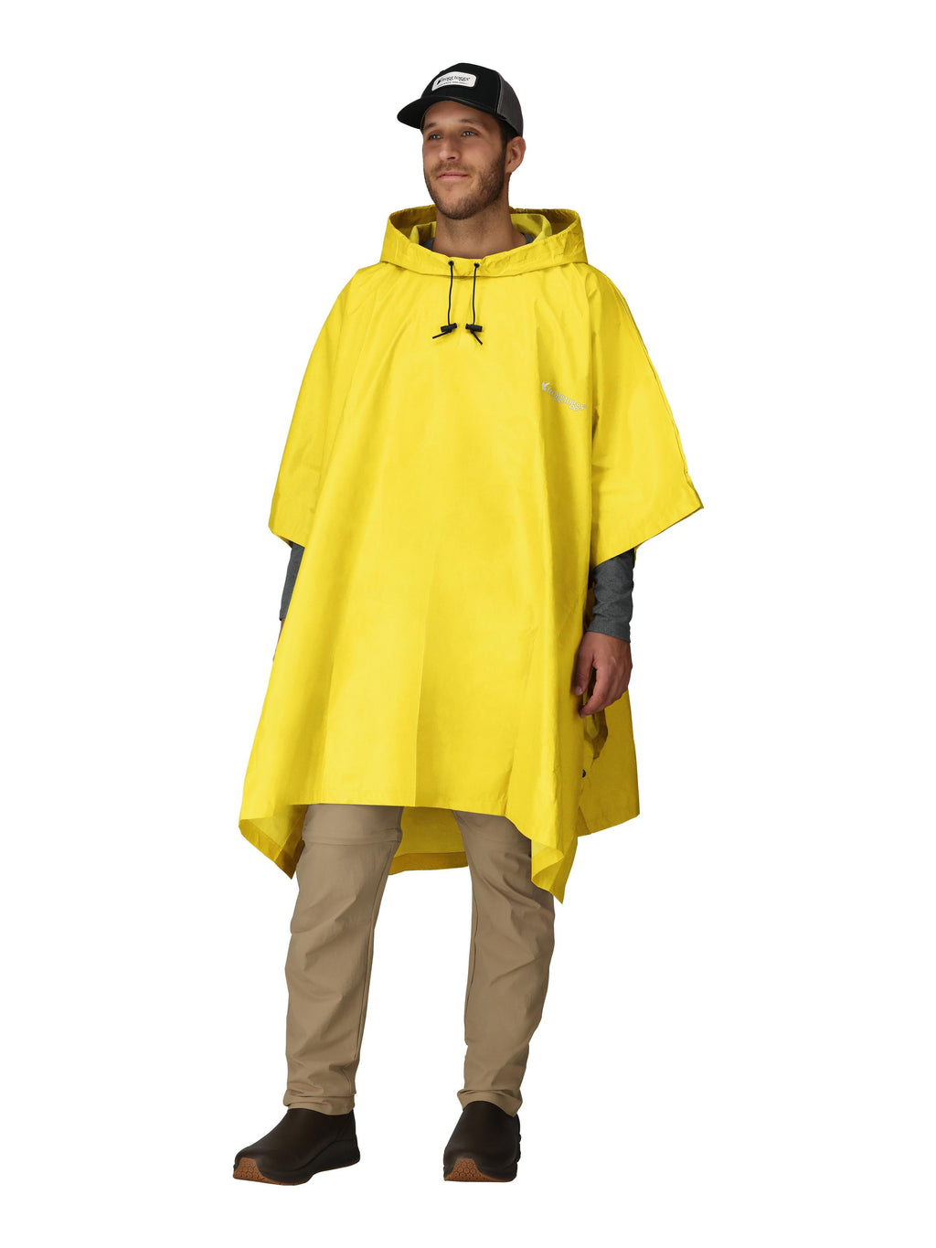 Frogg Toggs Ultra-Lite2 Rain Poncho for Adults, Packable Emergency Poncho, Yellow, One-Size