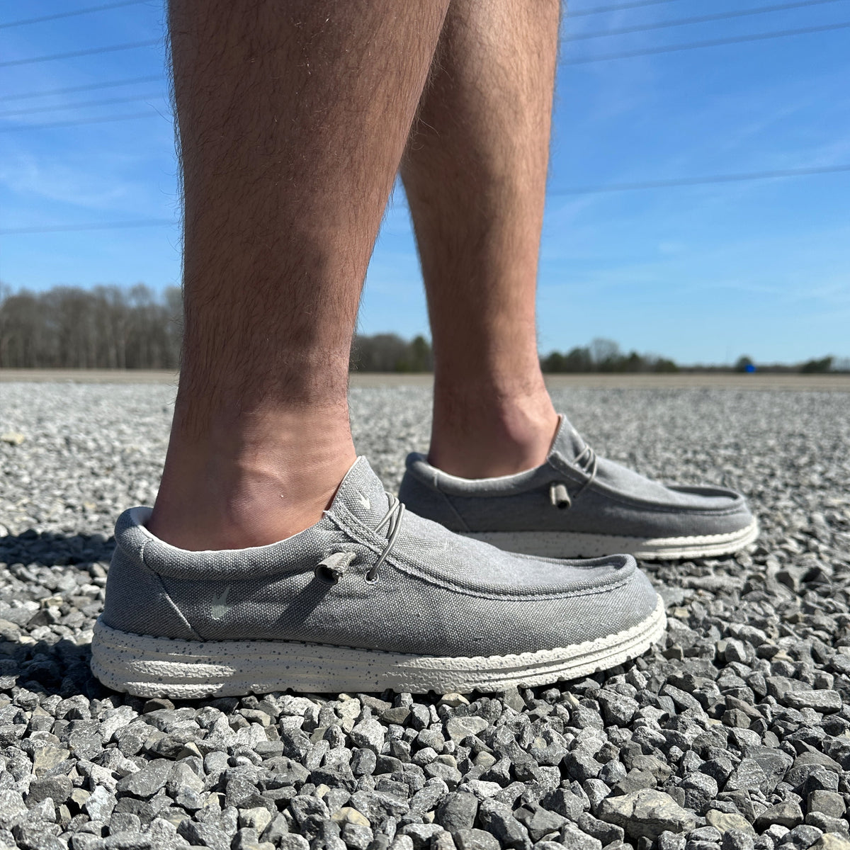 Frogg Toggs Men's Java 2.0 Non-Waterproof Boat Shoes for Men, Elastic Lace Slip-On Shoes, Gray, Size 9