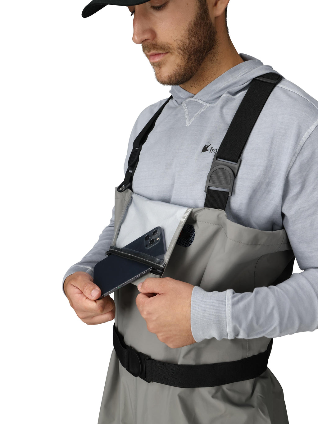 Frogg Toggs Canyon II Stockingfoot Chest Waders, Breathable Waders for Men, Slate, Large