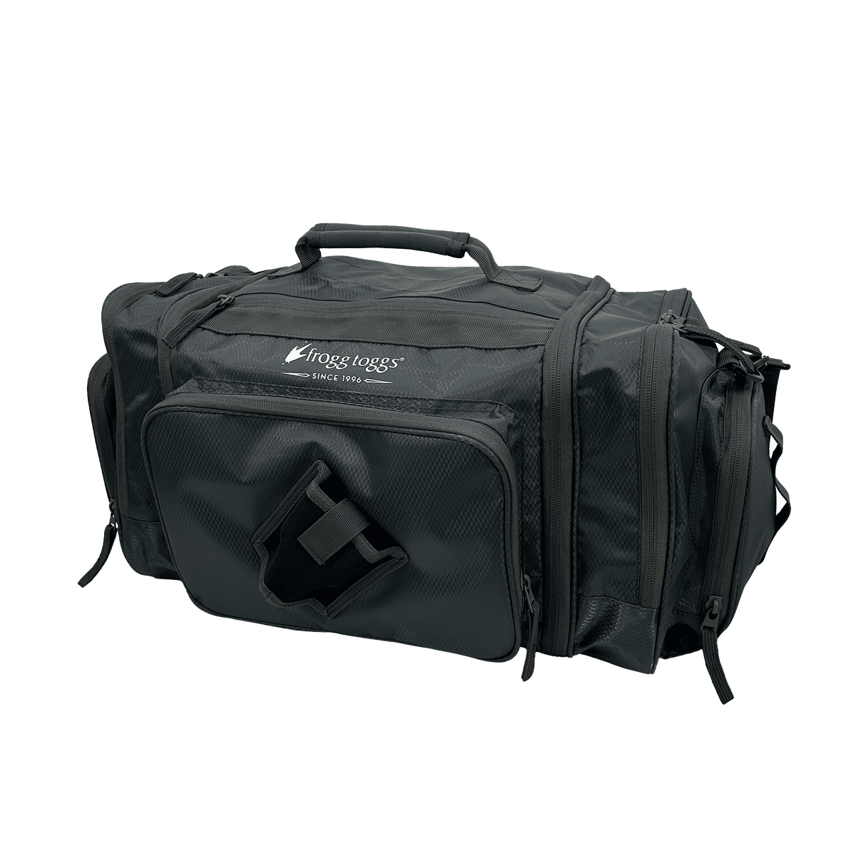 Frogg Toggs 3700 Fishing Tackle Bag with Tray Storage, Clam Shell Style Fishing Bag, Dark Graphite