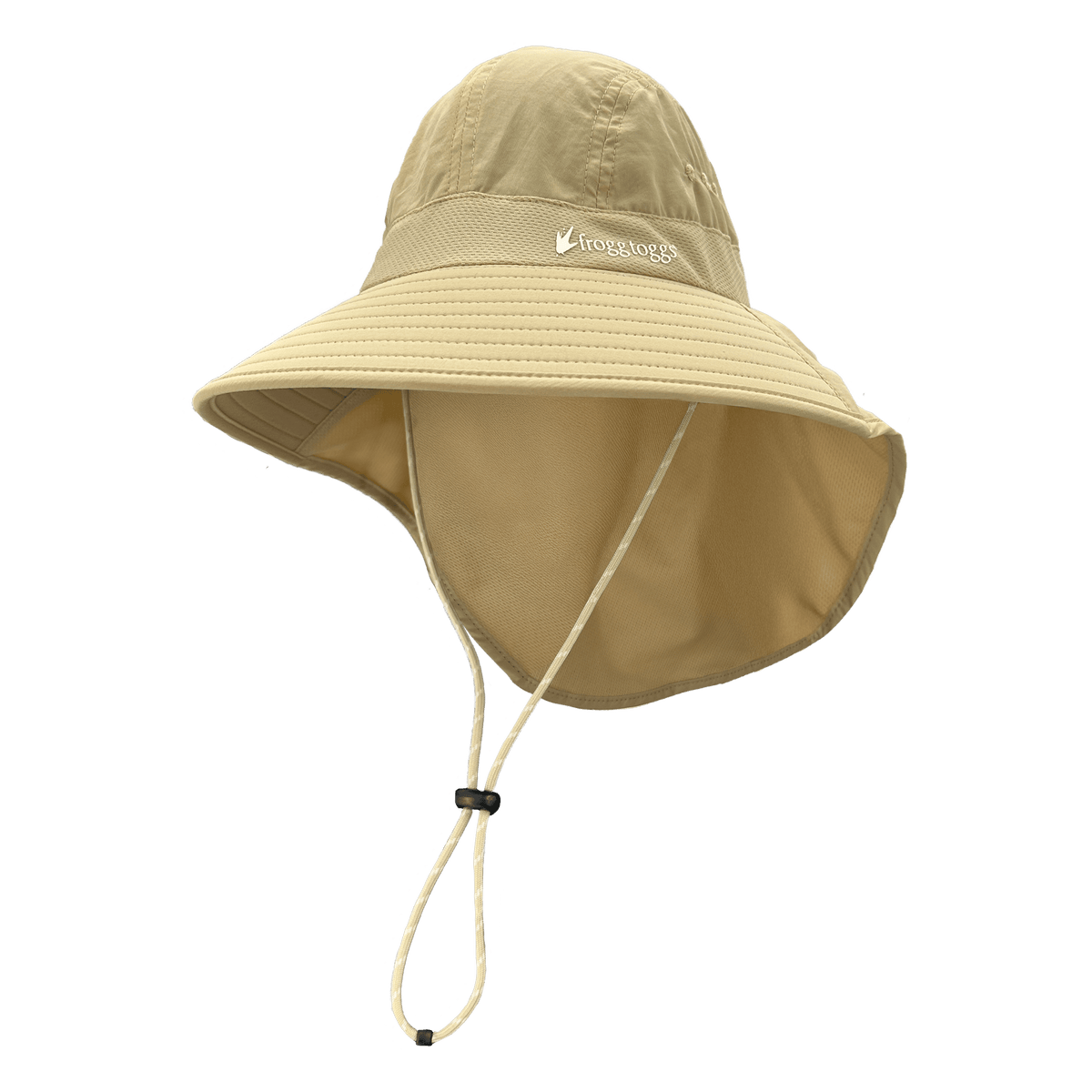 Frogg Toggs Chilly Pro Sun Shade Hat, Cooling Sun Hat with Nape and Adjustable Strap, White