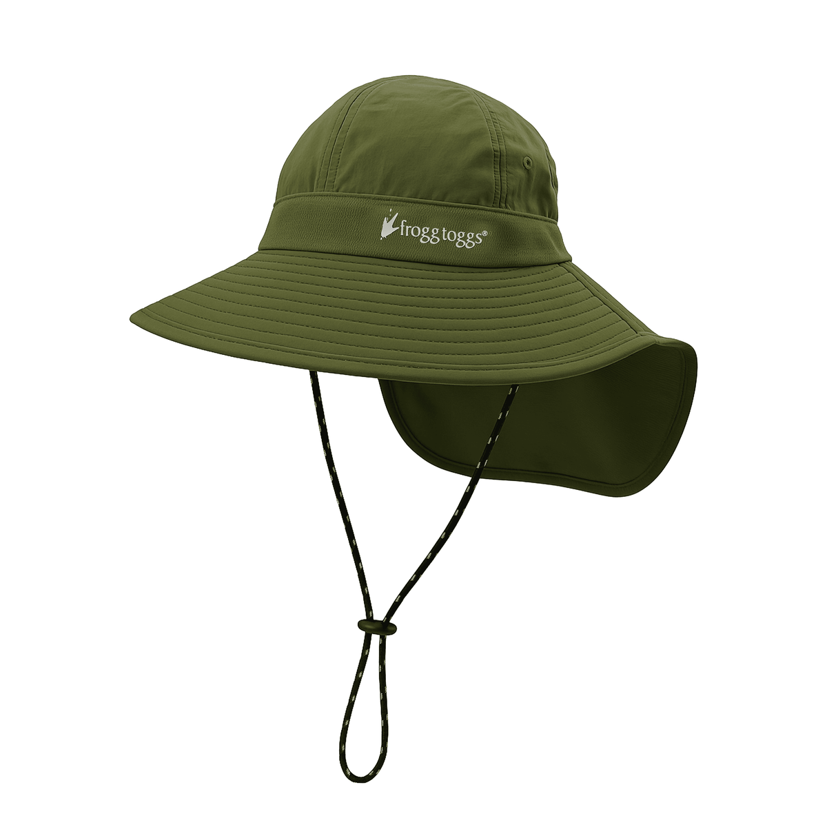 Frogg Toggs Chilly Pro Sun Shade Hat, Cooling Sun Hat with Nape and Adjustable Strap, White