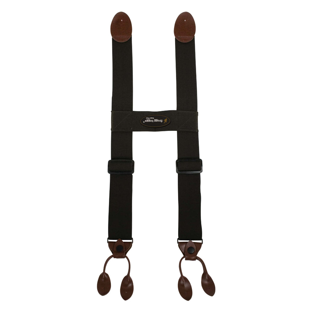 Frogg Toggs Elastic H-Back Suspenders for Men, Adjustable Suspender for Fishing Waders, Black