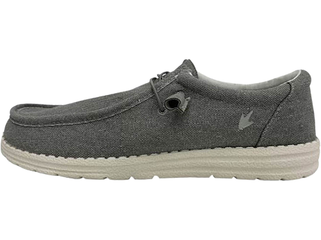 Frogg Toggs Men's Java 2.0 Non-Waterproof Boat Shoes for Men, Elastic Lace Slip-On Shoes, Gray, Size 9