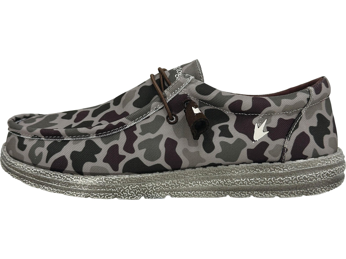 Frogg Toggs Men's Java 2.0 Non-Waterproof Boat Shoes for Men, Elastic Lace Slip-On Shoes, Gray, Size 9