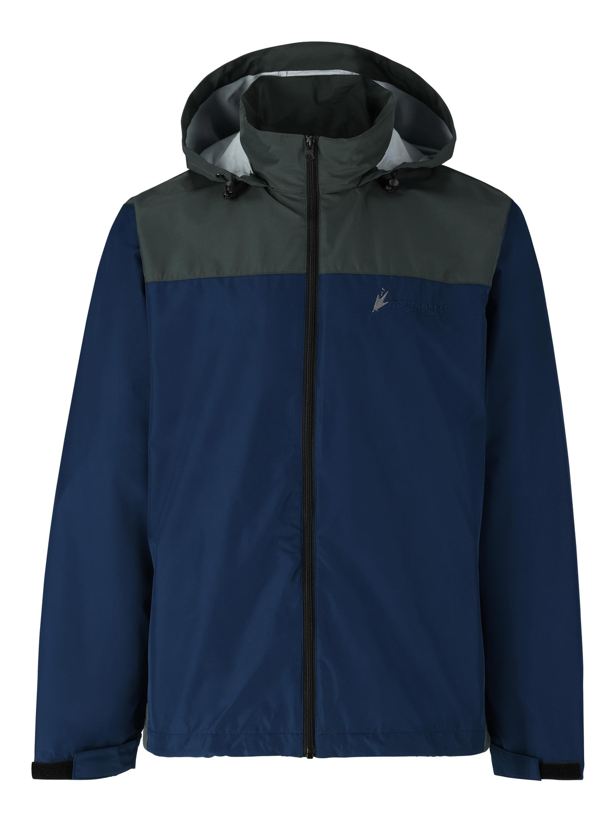 Frogg Toggs River Toadz Rain Jacket with Set-In Sleeves, Waterproof Rain Gear for Men, Blue/Slate, Size XL/2X