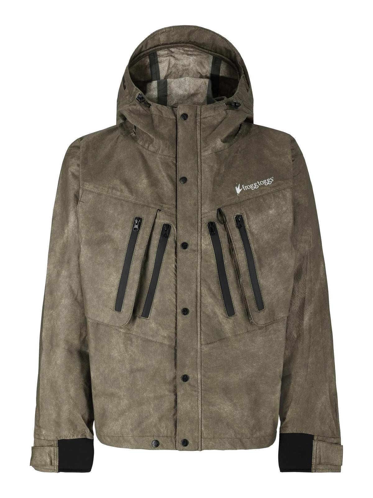 Frogg Toggs Tekk Toad Breathable Wading Jacket for Men, Adjustable Fishing Gear, Stone, Medium