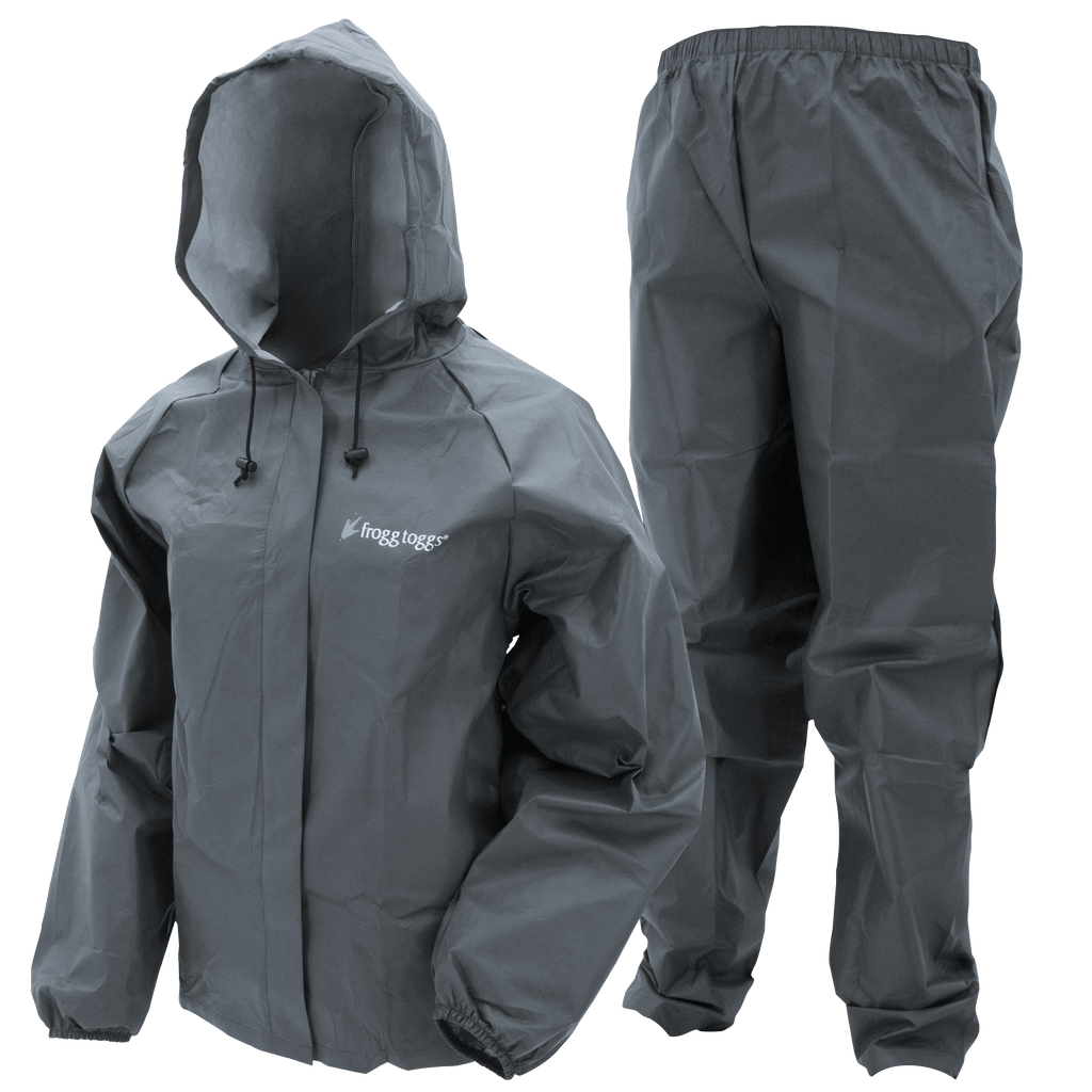Frogg Toggs Ultra-Lite2 Rain Suit for Young Boys and Girls, Lightweight Waterproof Pants and Jacket, Carbon Black, Small/Medium