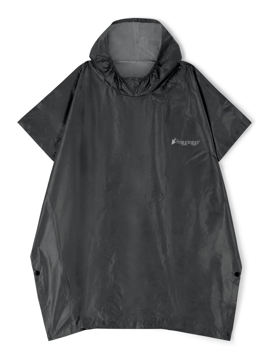 Frogg Toggs Ultra-Lite 2 Rain Poncho, Recyclable Rain Gear for Youth Boys & Girls, Carbon, One-Size