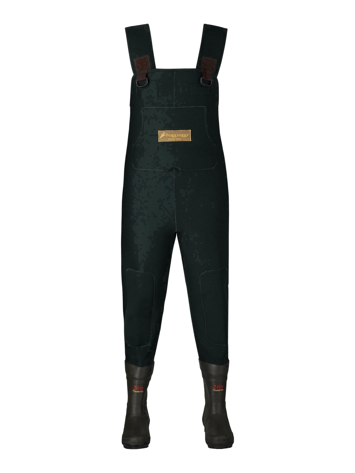 Frogg Toggs Women's Amphib Neoprene BTFT Chest Waders with 200g Insulated Rubber Boots, Forest Green, Size 4