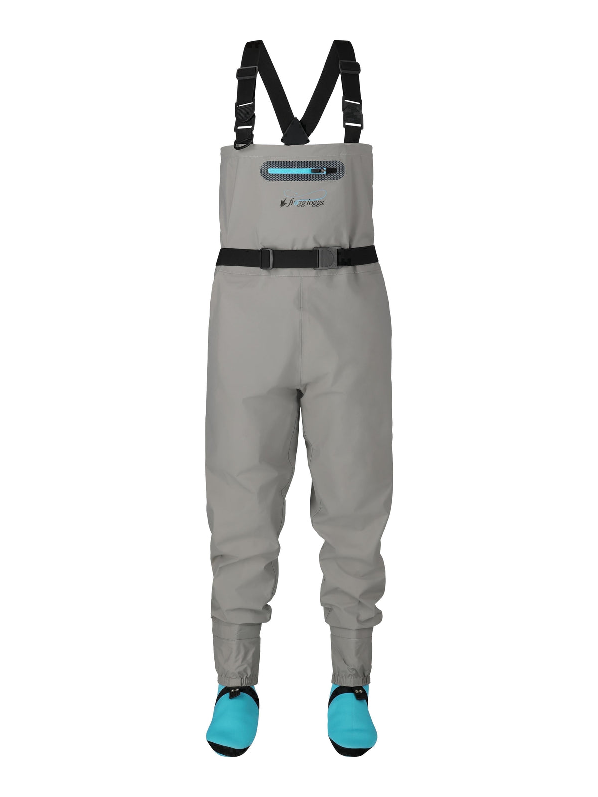 Frogg Toggs Women's Canyon Stockingfoot Chest Waders with 4-Ply Nylon Upper & Neoprene Booties, Gray, Small