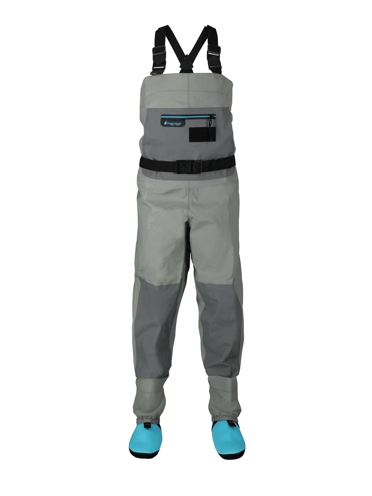 Frogg Toggs Women's Hellbender PRO Stockingfoot Chest Waders with Neoprene Booties, Gray, Medium
