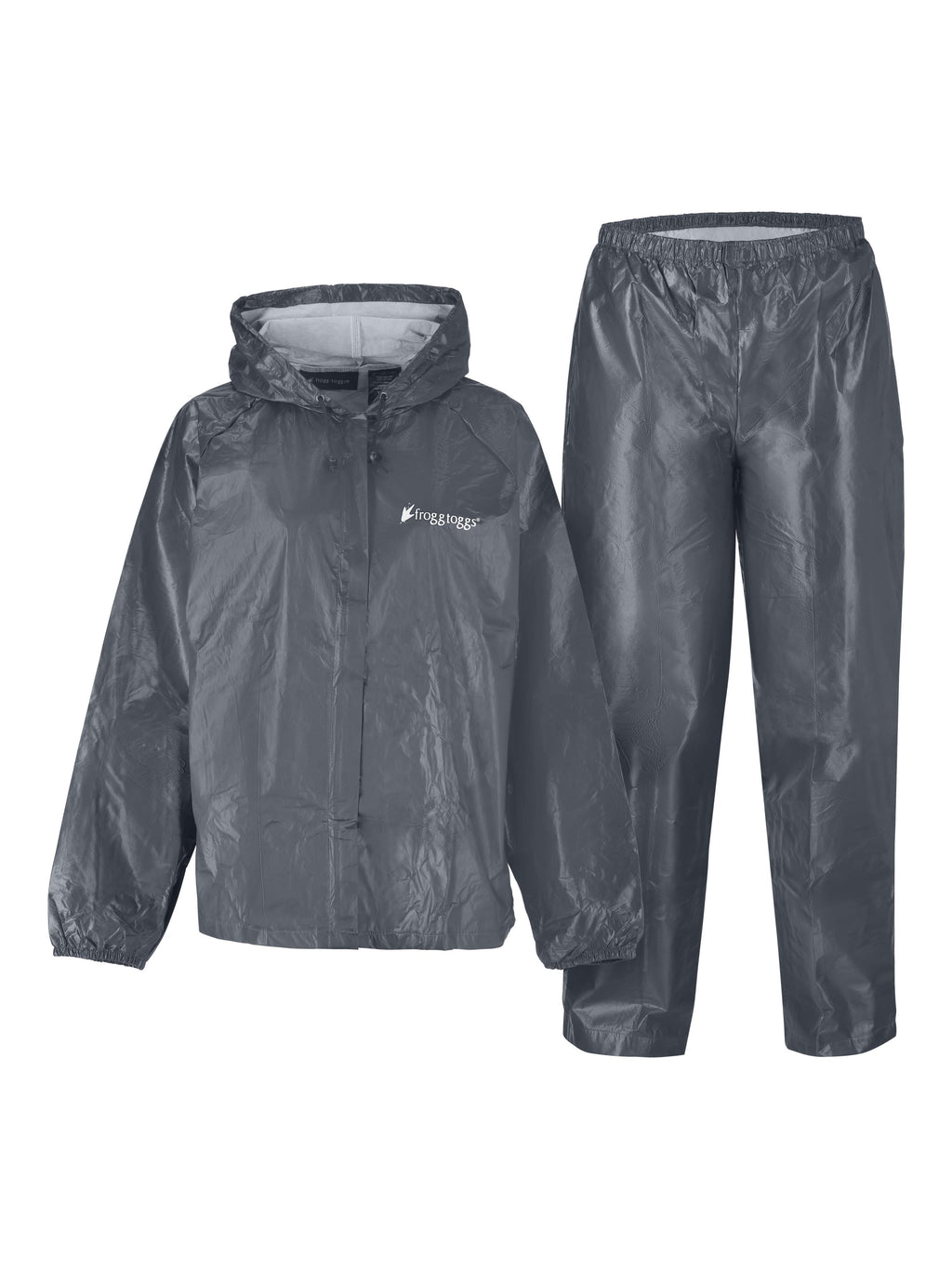 Frogg Toggs Ultra-Lite2 Rain Suit for Women, Lightweight Waterproof Pants and Jacket, Carbon Black, Large/XLarge
