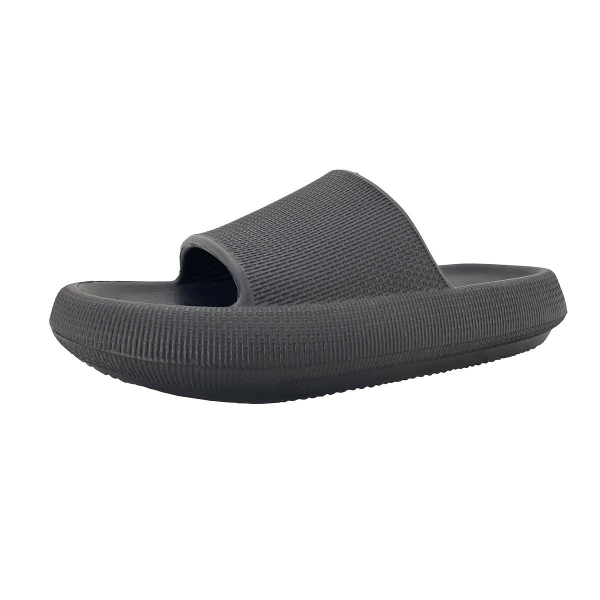 Frogg Toggs Squisheez Slip-On Slide Sandals for Men, Soft and Squishy Slides, Black, Size 7