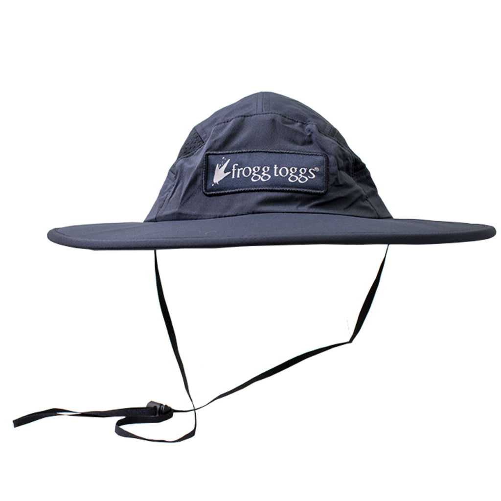 Frogg Toggs Boonie Sun Hat for Men, UPF 50+ Bucket Hat with Adjustable Drawstring, Black, One Size