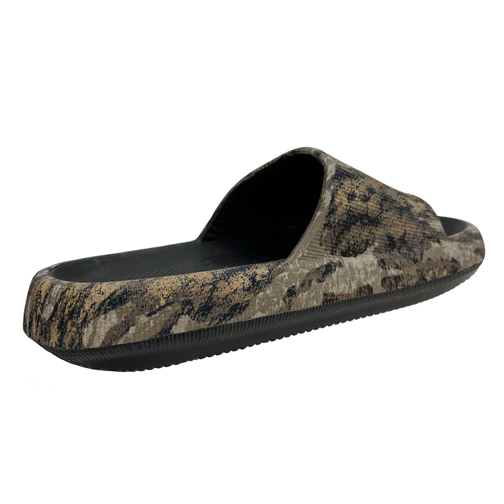 Frogg Toggs Squisheez Slip-On Slide Sandals for Men, Soft and Squishy Slides, Black, Size 7