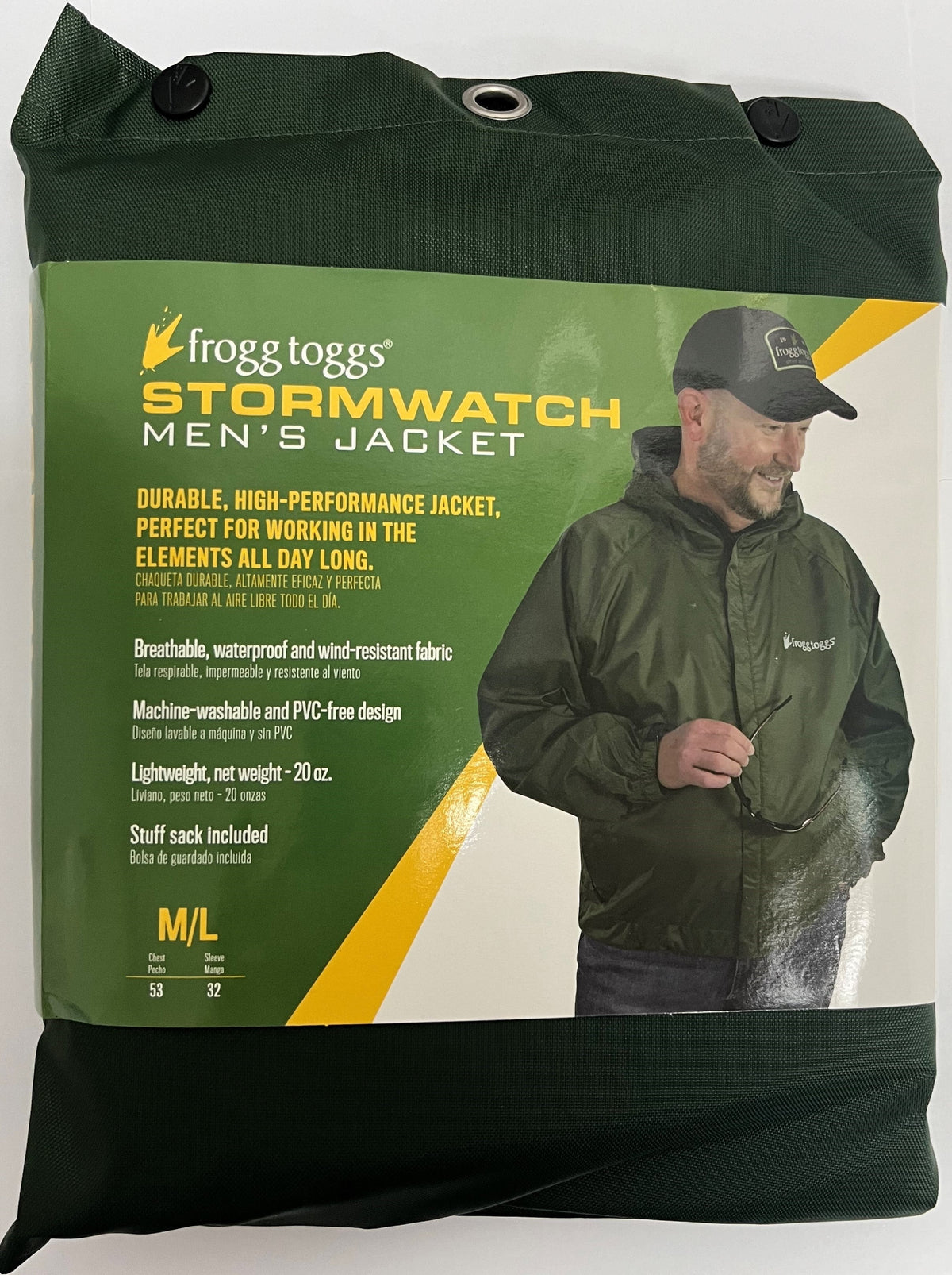 Frogg Toggs Stormwatch Rain Jacket with Raglan Sleeves (Mens)