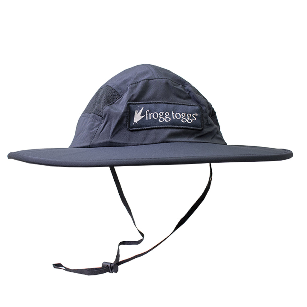 Frogg Toggs Boonie Sun Hat for Men, UPF 50+ Bucket Hat with Adjustable Drawstring, Black, One Size