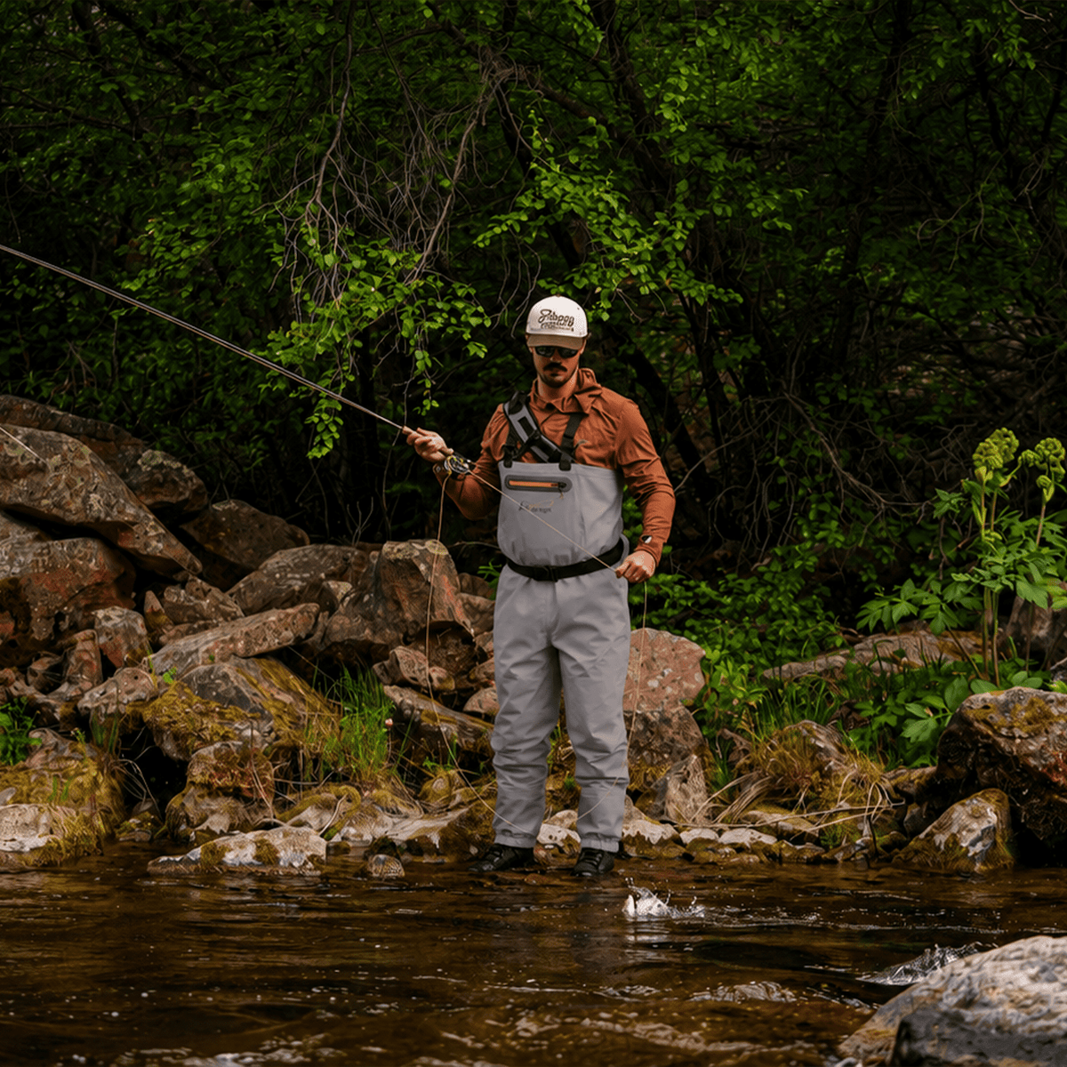 Frogg Toggs Canyon II Stockingfoot Chest Waders, Breathable Waders for Men, Slate, Large