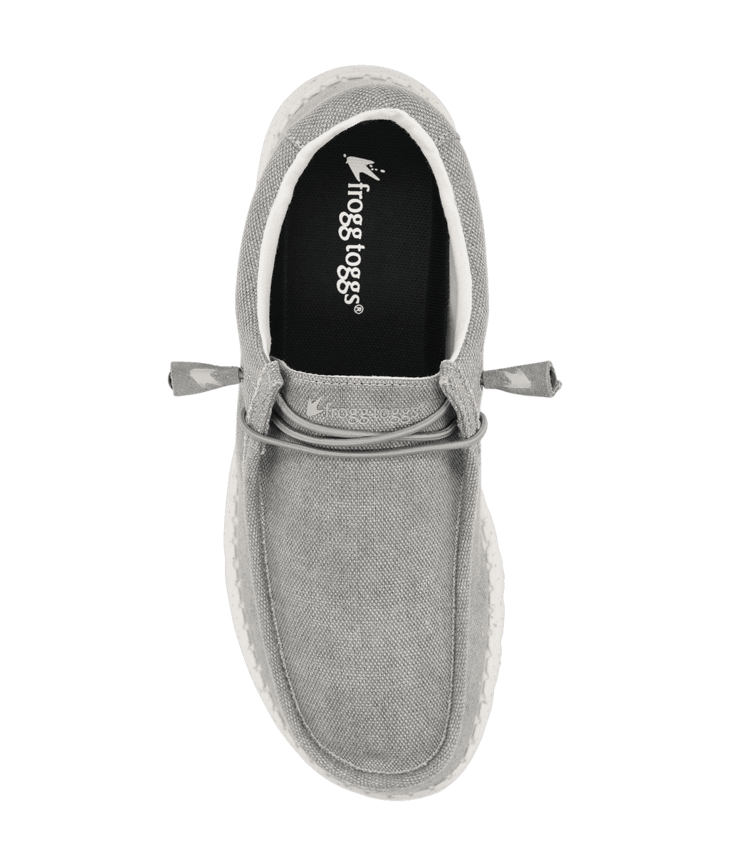 Frogg Toggs Men's Java 2.0 Non-Waterproof Boat Shoes for Men, Elastic Lace Slip-On Shoes, Gray, Size 9