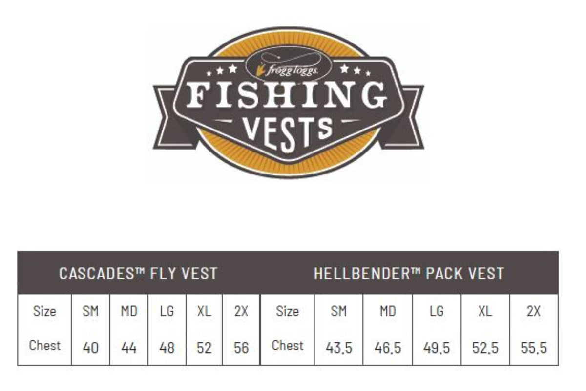 Frogg Toggs Cascade Classic50 Fly Fishing Gear Vest, Breathable Vest for Men, Stone, Size L