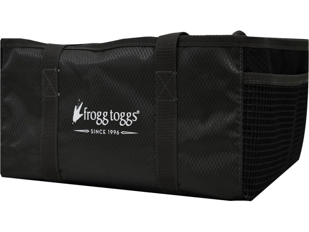 Frogg Toggs i8 Fishing Tray Tote Bag for Organizing Tackle Trays and Fishing Gear, Black